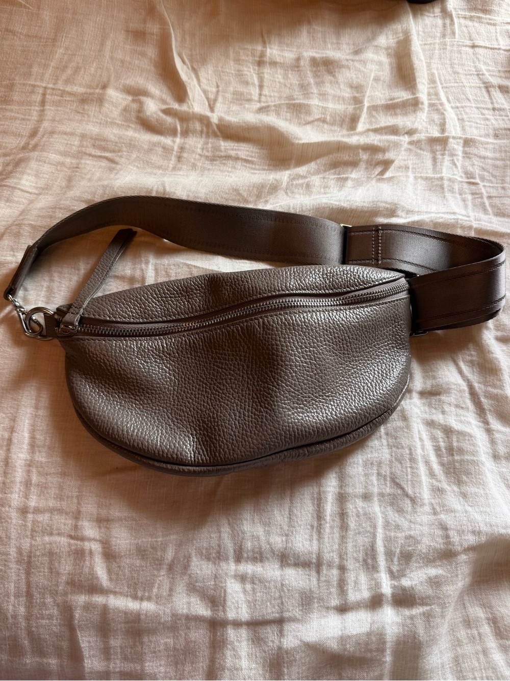 Quince Italian Pebbled Leather Sling Bag